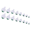 8 Pairs Oval Hollow Plastic Eyes Green Eyeball For Dolls DIY Halloween Props