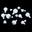 8 Pairs Oval Hollow Plastic Eyes Green Eyeball For Dolls DIY Halloween Props