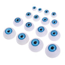 16 Pieces Plastic Half Round Eyes Blue Eyeballs For Doll Bear Toy Making