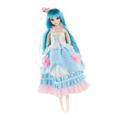 30cm Polyarticular Turnable Anime Dolls Girl Doll Model With Blue Long Straight Hair
