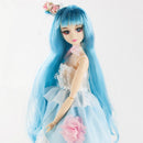30cm Polyarticular Turnable Anime Dolls Girl Doll Model With Blue Long Straight Hair