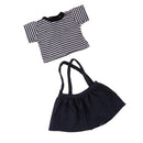 Lovely Suspender Skirt & Striped T-shirt Clothes for 18inch American Girl Doll Accessories