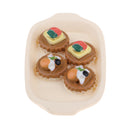 4pcs Mini Cakes for 1:12 Scale Dollhouse Accessories Miniature Kitchen Food Decor