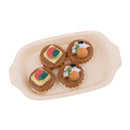 4pcs Mini Cakes for 1:12 Scale Dollhouse Accessories Miniature Kitchen Food Decor