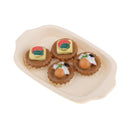 4pcs Mini Cakes for 1:12 Scale Dollhouse Accessories Miniature Kitchen Food Decor