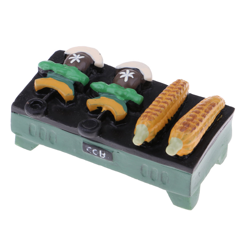 1/12 Dollhouse Barbecue Grill Mini Kitchen Accessories Dining Room Decoration
