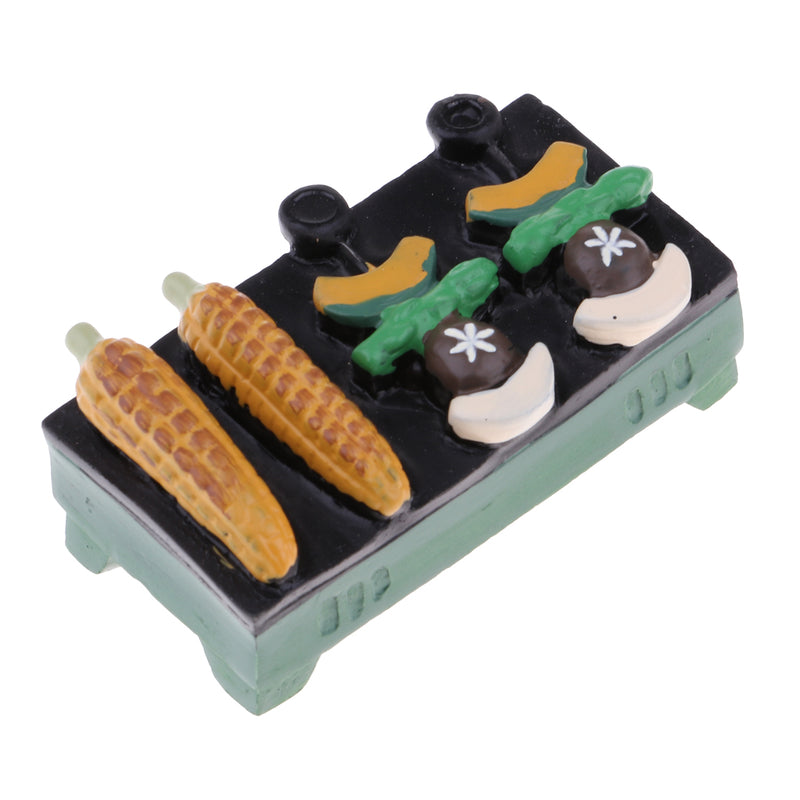 1/12 Dollhouse Barbecue Grill Mini Kitchen Accessories Dining Room Decoration