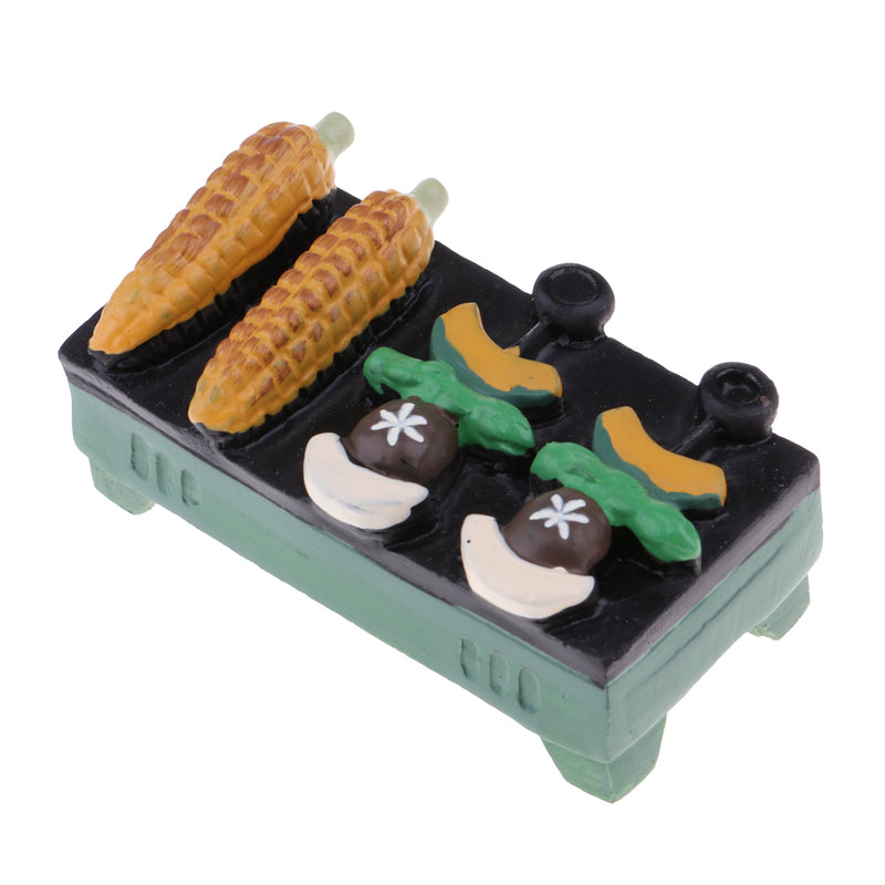 1/12 Dollhouse Barbecue Grill Mini Kitchen Accessories Dining Room Decoration