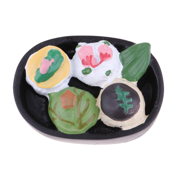 1/12 Dollhouse Miniature Resin Vivid Food Rice Roll Sushi for House Decoration