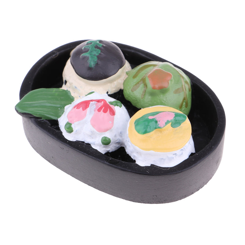 1/12 Dollhouse Miniature Resin Vivid Food Rice Roll Sushi for House Decoration