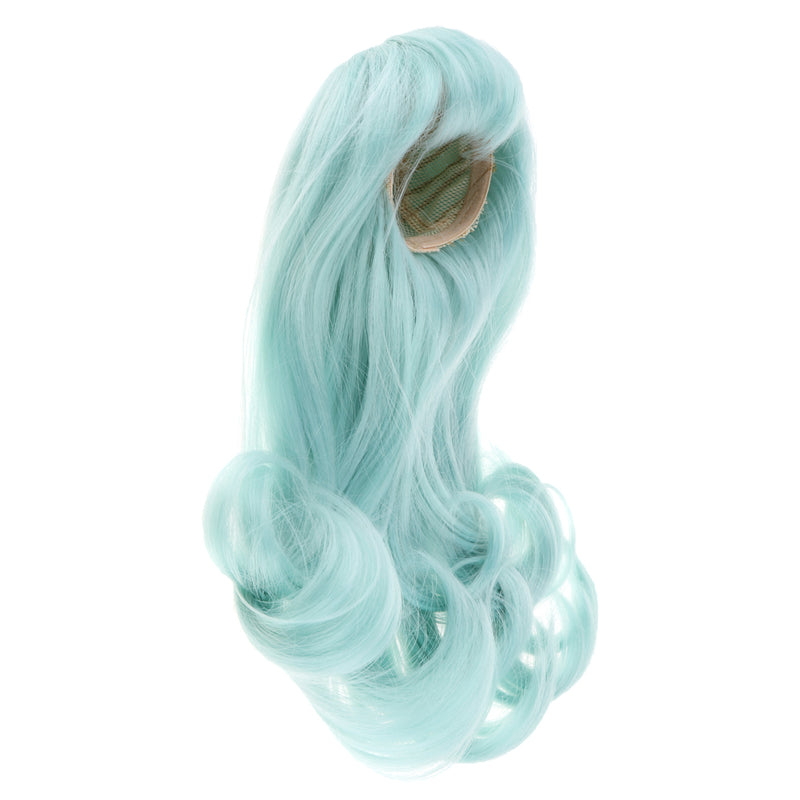 1/3 BJD Doll Mint Green Long Curly Wig DIY Accessory for 60cm Night Lolita Doll