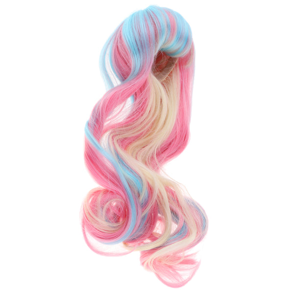 1/3 BJD Doll Pink & Blue Long Curly Wig DIY Accessory for 60cm Night Lolita Doll