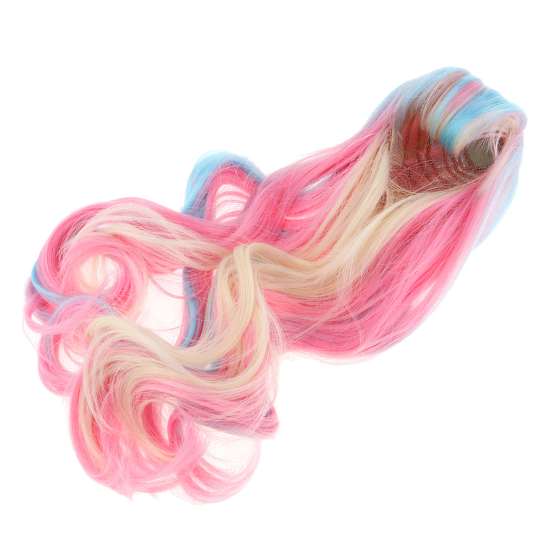 1/3 BJD Doll Pink & Blue Long Curly Wig DIY Accessory for 60cm Night Lolita Doll