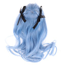 1/3 BJD Doll Blue Long Curly Wig DIY Making Accessory for 60cm Night Lolita Doll