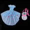 1/4 BJD Dress Blue Stripes Lolita Dress For Night Lolita Doll Accessory