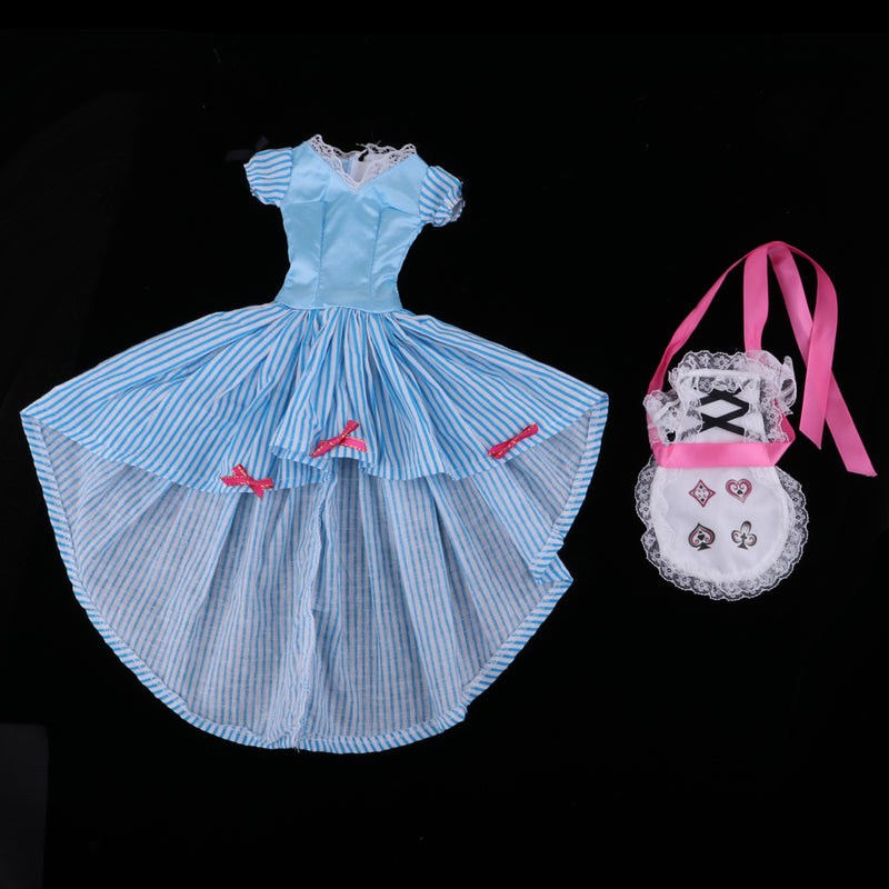 1/4 BJD Dress Blue Stripes Lolita Dress For Night Lolita Doll Accessory