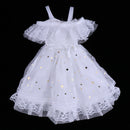 1/4 BJD Dress Off Shoulder Lace Mesh Princess Dress White For Night Lolita