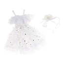 1/4 BJD Dress Off Shoulder Lace Mesh Princess Dress White For Night Lolita