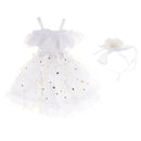 1/4 BJD Dress Off Shoulder Lace Mesh Princess Dress White For Night Lolita