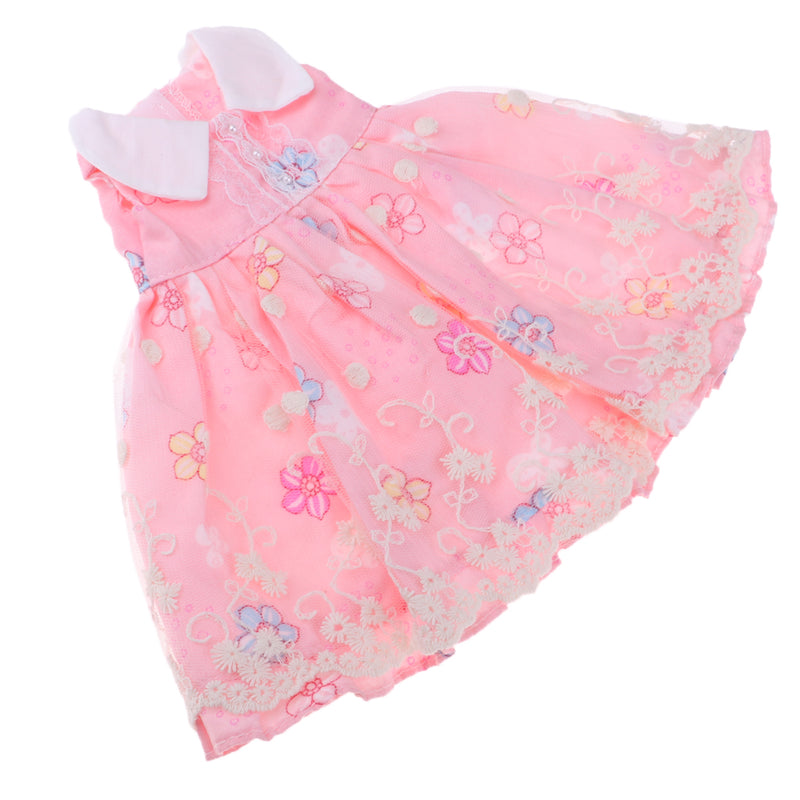 1/4 BJD MSD Dress Sleeveless Floral Princess Dress Pink For Night Lolita