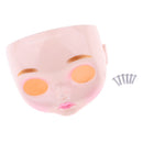 Doll DIY Changing Face Shell with Lip Lines Eyebrow for 12inch Takara RBL Blythe Faceplate Head Screws Set