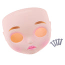Doll Faceplate& Backplate & Screw Set for 12 inch Takara RBL Blythe Custom Replacement Part Fashion Line Lips and Eyebrow