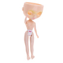 Doll Nude Body with Make up Face Shell Screw for Mini Blythe Dolls Custom DIY Accessories