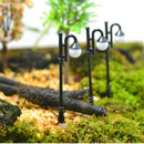 1:12 Dollhouse Furniture Mini Metal Bench with Street Lamp Garden Patio Accessories