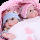 Handmade 10'' Reborn Silicone Simulation Baby Doll with Hold Blanket Clothes- Girl Doll & Boy Doll Kids Bath Toy