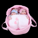 Handmade 10'' Reborn Silicone Simulation Baby Doll with Hold Blanket Clothes- Girl Doll & Boy Doll Kids Bath Toy