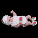 26cm Soft Silicone High Simulation Baby Girl Doll in White Skirt for Kids Birthday Gift