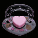Baby Doll Lovely Cartoon Dummy Pacifier Reborn Magnetic Pacifier Toy Accessories Pink & Clear