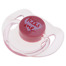 ABS Plastic Dummy Pacifier Reborn Magnetic Pacifier Toy Baby Doll Supplies Kids Birthday Gift Dark Red & Clear