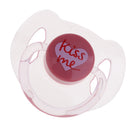 ABS Plastic Dummy Pacifier Reborn Magnetic Pacifier Toy Baby Doll Supplies Kids Birthday Gift Dark Red & Clear