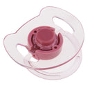 ABS Plastic Dummy Pacifier Reborn Magnetic Pacifier Toy Baby Doll Supplies Kids Birthday Gift Dark Red & Clear
