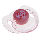 ABS Plastic Dummy Pacifier Reborn Magnetic Pacifier Toy Baby Doll Supplies Kids Birthday Gift Dark Red & Clear