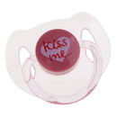 ABS Plastic Dummy Pacifier Reborn Magnetic Pacifier Toy Baby Doll Supplies Kids Birthday Gift Dark Red & Clear