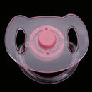 ABS Plastic Dummy Pacifier Reborn Magnetic Pacifier Toy Baby Doll Supplies Kids Birthday Gift Dark Red & Clear