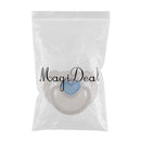 Cute Cartoon Dummy Pacifier & Magnet Set Baby Doll Supplies for Reborn Newborn Doll White & Blue