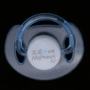 ABS Plastic Dummy Pacifier Reborn Magnetic Pacifier Toy Baby Doll Supplies Kids Birthday Gift Clear & Blue