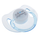 ABS Plastic Dummy Pacifier Reborn Magnetic Pacifier Toy Baby Doll Supplies Kids Birthday Gift Clear & Blue