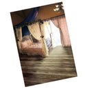 Sweet Lace Bedroom Photography Backdrop Cloth for 1/6 1/12 Dolls or Dollhouse 50x90cm