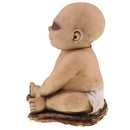 Baldheaded Red Eyes Creepy Ghost Doll for Halloween Day Props Party Decoration