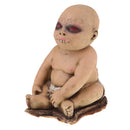 Baldheaded Red Eyes Creepy Ghost Doll for Halloween Day Props Party Decoration