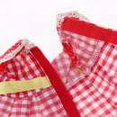 Lovely Plaid Skirt with Bowknot Head Band & Watermelon Handbag for 25cm MellChan Dolls