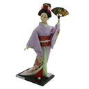 12inch Japanese Kimono Geisha Doll Kokeshi Handicraft Home Decoration Purple Clothes
