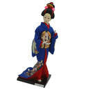 12inch Japanese Kimono Geisha Doll Kokeshi Handicraft Home Decoration Dark Blue Clothes