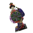 12inch Japanese Kimono Geisha Doll Kokeshi Handicraft Home Decor Purple Clothes with Cloak