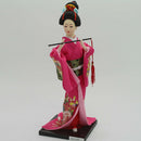 12inch Japanese Kimono Geisha Doll Kokeshi Handicraft Home Decoration Rose Red Clothes