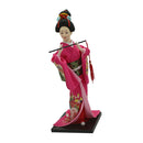 12inch Japanese Kimono Geisha Doll Kokeshi Handicraft Home Decoration Rose Red Clothes